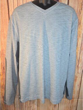 Nike Golf Dri-Fit Mens Gray Long Sleeve V-Neck Shirt XL